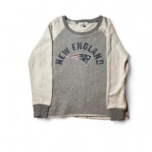 Touch Alyssa Milano New England Patriots Sweatshirt Womens XL Grey Gorpcore